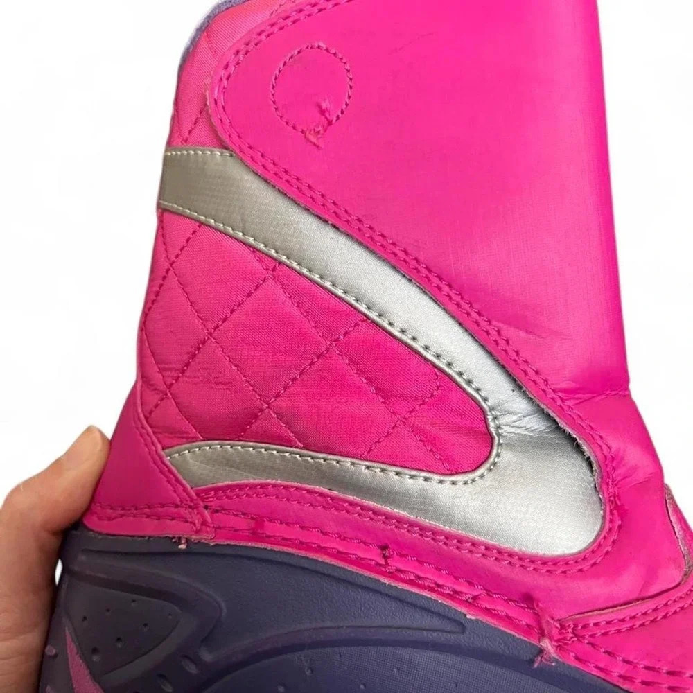 Kids Merrell Pink & Purple Watterproof Winter Boots with Quilted Design Size 3